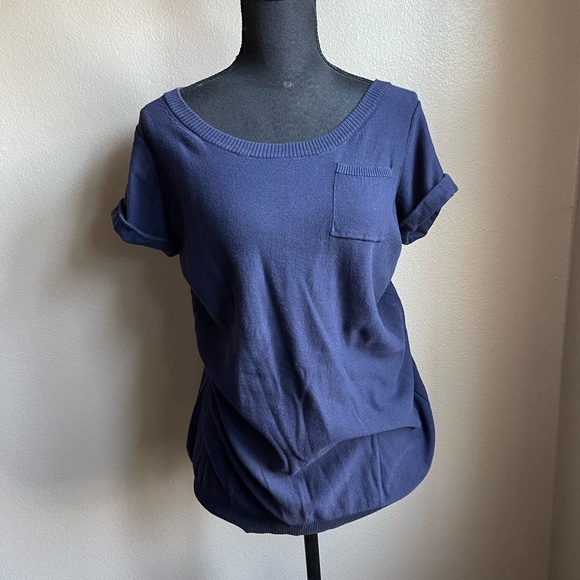 Gap maternity blue short sleeve sweater - Picture 3 of 6